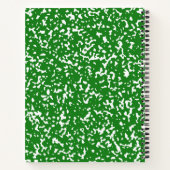 Carnet de composition du papier à spirale verte (Dos)
