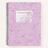 Carnet de composition en papier Mulberry rose Élég (Devant)