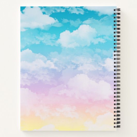 Carnet de composition esthétique Pastel Clouds (Dos)