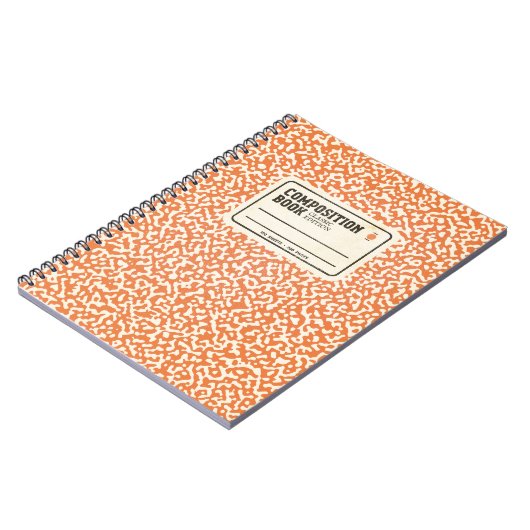 Carnet de composition orange (Côté gauche)