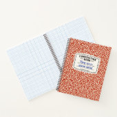 Carnet de composition personnalisé rouge avec Étiq (Intérieur)