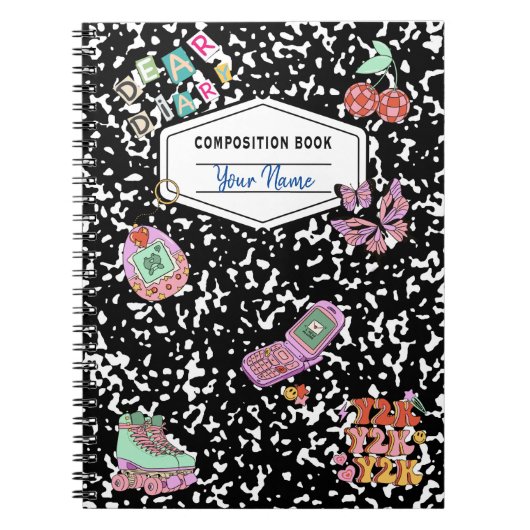 Carnet de composition rétro Y2K (Devant)