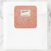 Carnet de composition rouge avec Étiquette (Sac)