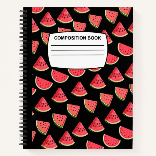 Carnet de composition spirale de pastèque (Devant)