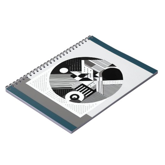 Carnet de conception circulaire monochrome (Côté gauche)