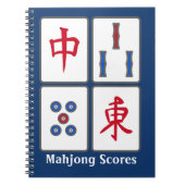 Carnet de conception de carreaux de jeu Mahjong (Devant)