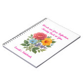 Carnet de conception de fleurs de l'écrivain (Côté gauche)