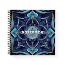 Carnet de conception de Spirographe bleu et blanc