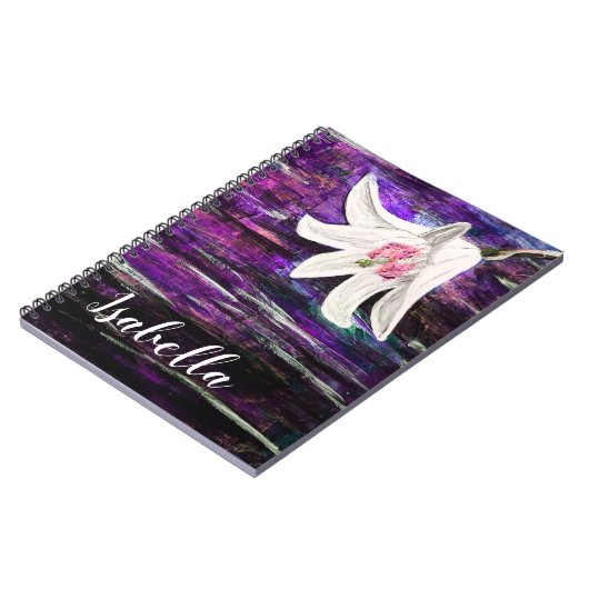 Carnet de conception Fleur de nom personnalisé (Côté gauche)