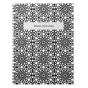 Carnet de conception noir et blanc Snowflake
