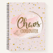 Carnet de coordination du chaos rose et or (Devant)