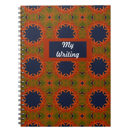 Carnet de couleur Motif géométrique (Devant)