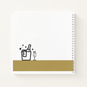 Carnet de couleur or de Champagne Lover (Dos)