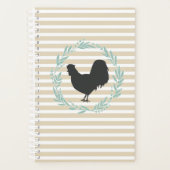 Carnet de couronne Silhouette Rooster (Devant)