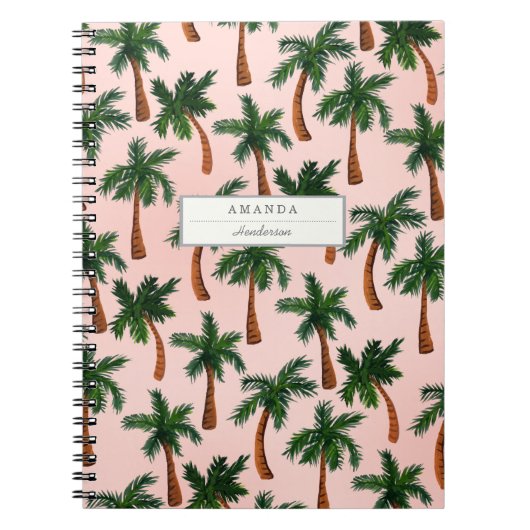 Carnet de coutume d'impression de palmier (Devant)