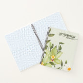 Carnet de couverture d'aquarelle verte personnalis (Intérieur)