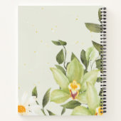 Carnet de couverture d'aquarelle verte personnalis (Dos)