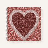 Carnet de couverture de conception cardiaque (Devant)