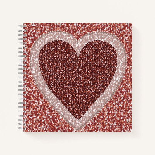 Carnet de couverture de conception cardiaque (Devant)