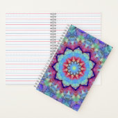 Carnet de couverture douce Mandala Flower Rainbow (À l'intérieur)