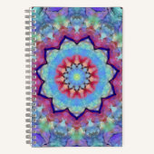 Carnet de couverture douce Mandala Flower Rainbow (Recto)