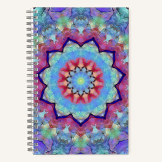 Carnet de couverture douce Mandala Flower Rainbow