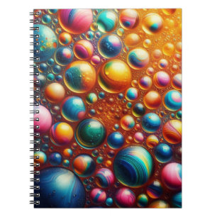 Carnet de couverture en bulles colorées