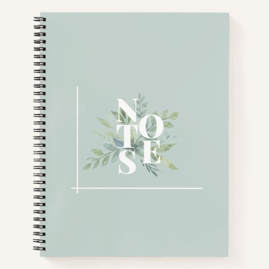Carnet de couverture Eucalyptus Calme pour un usag (Devant)