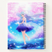 Carnet de couverture fille Anime mignonne (Dos)