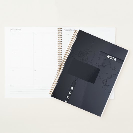 Carnet de couverture rigide en spirale (Devant avec enveloppe)