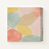 Carnet de croquis abstrait Monogramme avec nom (Dos)