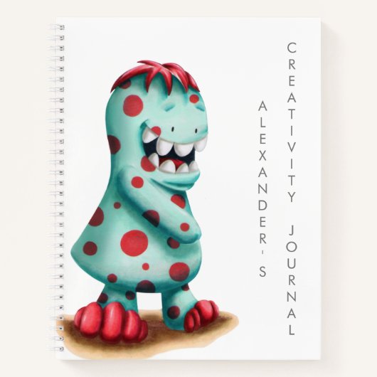 Carnet de croquis d'artiste pour enfants Fun Monst (Devant)