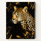 Carnet de croquis Léopard Guépard Noir Or (Dos)