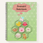 Carnet de croquis mettant en vedette de petits ani (Devant)