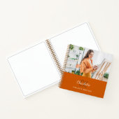 Carnet de croquis orange brûlé monogramme photo (Intérieur)