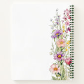 Carnet de croquis rose violet jaune fleur sauvage (Dos)