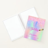 Carnet de croquis rose violet parties scintillant  (Intérieur)