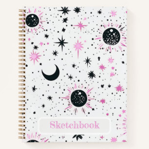Carnet de croquis Soleil Lune Étoiles Céleste