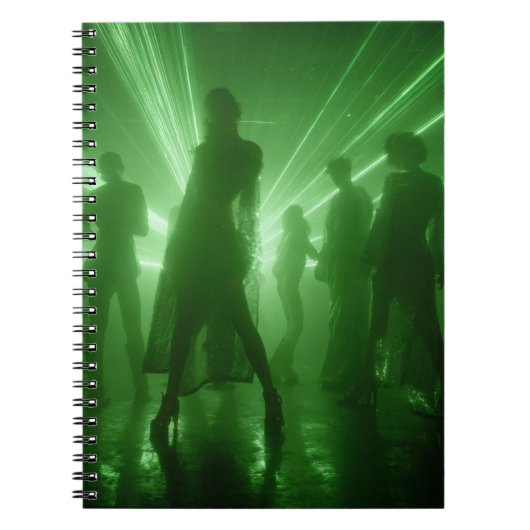 Carnet de danse en silhouette laser vert (Devant)