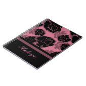 Carnet de décadence florale grognon, rose (Côté gauche)