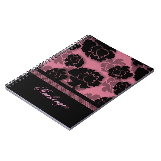 Carnet de décadence florale grognon, rose (Côté gauche)