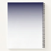 Carnet de dégradé bleu marine professionnel (Dos)