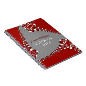 Carnet de dentelle Abstraite Batik Red Silver (Côté Droit)
