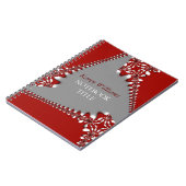 Carnet de dentelle Abstraite Batik Red Silver (Côté gauche)