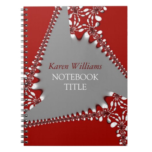 Carnet de dentelle Abstraite Batik Red Silver (Devant)