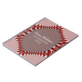Carnet de dentelle rouge rose Batik (Côté gauche)