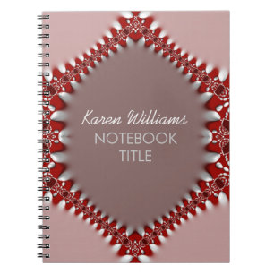Carnet de dentelle rouge rose Batik