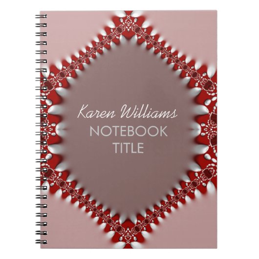 Carnet de dentelle rouge rose Batik (Devant)