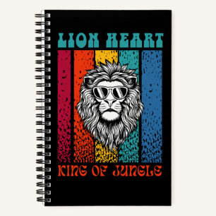 Carnet de design d'art rétro Lion Heart