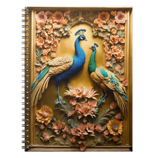 Carnet de design de Peacock d'or (Devant)